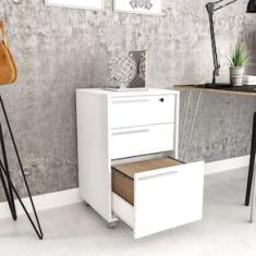 Gaveteiro Politorno Maia com 3 Gavetas e Chave