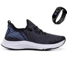 Tênis Masculino/Feminino Para Caminhada Academia Ginastica Leve Conforto + Relógio-Unissex