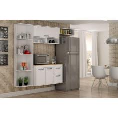 Cozinha Compacta 3 Peças Esmeralda -Branco  Sallêto Móveis
