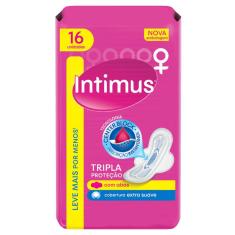 Absorvente Intimus Gel Cobertura Suave Com Abas Leve 16 Pague 14
