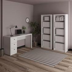 Conjunto Home Office com 1 Escrivaninha 3 Gavetas com 2 Estantes Espresso Móveis