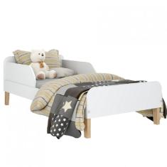 Cama Infantil Montessoriana com Casinha Porta-livros Movelbras Branco