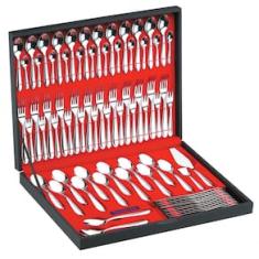 Faqueiro Tramontina Laguna 76 Peças c/ Estojo de Madeira - Inox