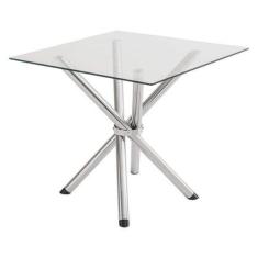 Mesa Quadrada com Tampo de Vidro 4804 - Unimóvel