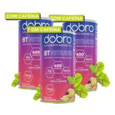 3x Bt Nitrato Dobro Com Cafeína Limão E Gengibre 450g, Limão e Gengibr