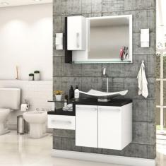 Gabinete para Banheiro C/cuba F44 e Espelheira Legno 830 - Compace, Br