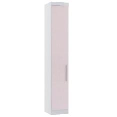 Guarda Roupa Modulado 38cm 1 Porta Alpes Luciane Móveis Branco Pf Com Rosa Pf