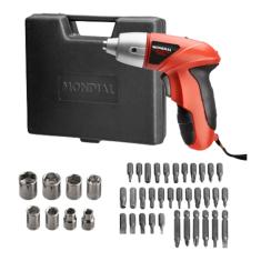 Kit Parafusadeira  sem Fio 4.8V com 44 Peças Mondial FPF05M Bivolt