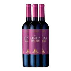 Vinho La Linda Malbec 750 Ml Kit Com 03 Unidades - Argentino - Luigi B