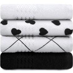 Jogo de Toalhas 4 Peças - Rosto Felpuda 100% Algodão Prisma - Emcompre