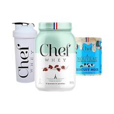 Kit Chef Whey 800g + Pasta de Amendoim 600g + Coqueteleira - Chef Whey-Unissex