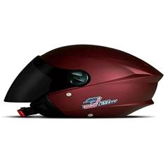Capacete New Liberty Three Elite 60 Candy Red Viseira Fume