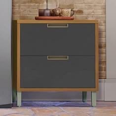 Balcão para Cozinha 1 Porta 1 Gaveta Imperatriz Nesher Móveis Freijó/grafite