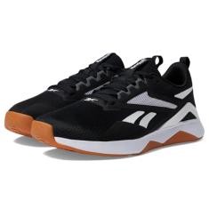 Reebok Tênis masculino Nanoflex Trail 2, Preto/Branco/Goma, 41