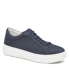 Johnston & Murphy Tênis feminino Cammie com cadarço, Nobuck marinho, 36