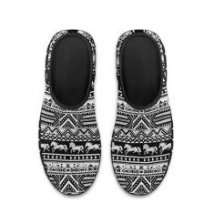 GOSTONG Tênis masculino casual sem cadarço mocassim fácil antiderrapante respirável malha legal tênis de corrida para homens preto EUA 34-48, Estampa de cavalo, 36