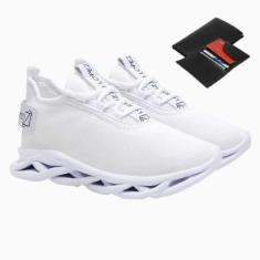 Tênis Masculino Esporte Cardaço Academia Corrida Leve Dia a Dia + Carteira-Masculino