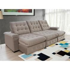 Sofá Coliseu 2.90m Retrátil e Reclinável Super Pillow  - Sofisticato, 