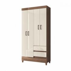 Guarda Roupa Solteiro com Pés Jequitiba Off White New Opção - Opcao, J