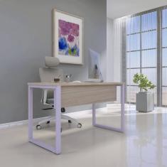 Mesa Madeira 134cm X 60cm M134/60p25 Nogueira/Lilas