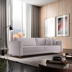 Sofá Milão 3 Lugares 1,90m de Largura Cinza