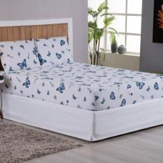 Jogo de Lençol Queen 3 Peças 200 Fios 100% algodão Estampado Mariah - 