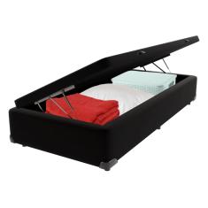 Cama Box Baú Solteiro 88x188 Preto