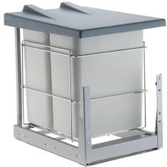 Suporte Com Lixeiras Dupla Deslizante Plásticas 20l Cozinha - Schmitt