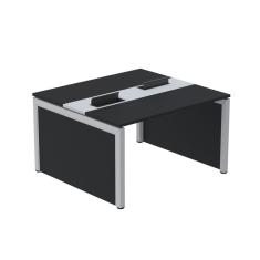 Mesa De Plataforma Dupla Para 2 Pessoas Corporativa 110x120/2p Preto/cinza