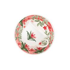 Conjunto De 6 Xícaras Pequenas 65 Ml Com Pires Jardim Tropical - Biona