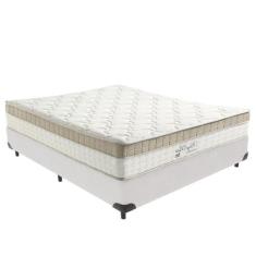 Cama Box Branco e Colchão Casal King Best Anjos