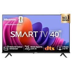 Hisense Smart TV FHD 40" Polegadas 40A4N com DTS Virtual X, Game e Sports Mode, Controle por Voz, Share to TV e Compatível com Alexa