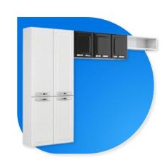 Cozinha Itatiaia Rose Compacta 3 Pecas Branco/Preto