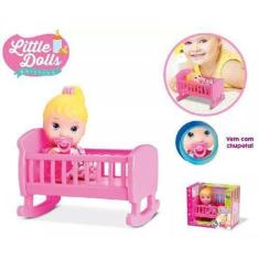 Boneca Little Dolls Bercinho Presente Brinquedo Menina 8010 Diver Toys