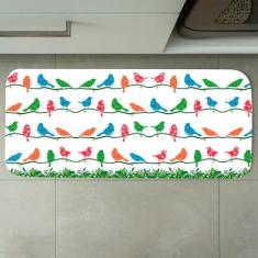 Passadeira Emborrachado Little Birds Santista - 40cm X 90cm - Diversos