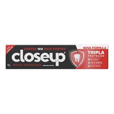 Close Up Creme Dental com flúor Closeup Triple Menta Americana 70g, Branco