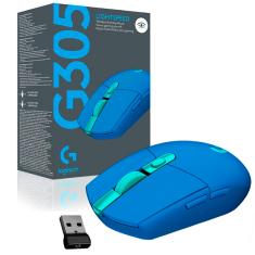 Mouse Gamer Sem Fio Logitech G305 Lightspeed Hero 12000Dpi Azul - 910-006013 - Azul