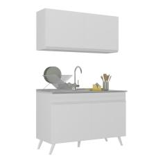 Armário de Cozinha Compacta 2 peças Veneza Multimóveis MP2141.891 Branco