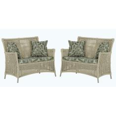 2 Sofás Área Externa Igapó Alumínio Pintura Fendi Corda Náutica Estofa