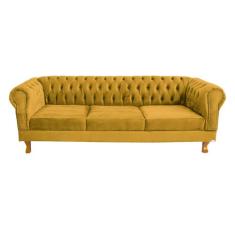 Sofá Chesterfield Duque 3 lugares 2M - Suede Amarelo / sala de estar, 