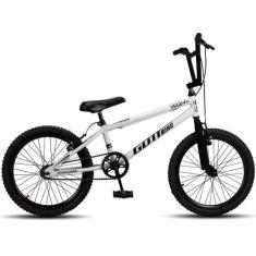 Bicicleta Infantil Aro 20 Bmx Freio V-Brake Gottbike, Branco, Preto
