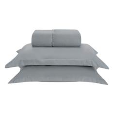 Jogo de Lençol Basic Aba Americana Percal 300 fios Casal 3 Peças -Iv E