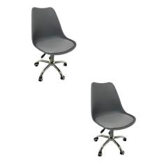 Kit 2 Cadeiras Escritório Secretaria Decorativa Eames Chicago - Fratin