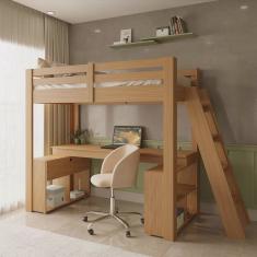 Cama Office Star Light com Escada Inclinada Casatema