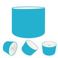 Cúpula Abajur Cilíndrica Cp-7016 ø35x30cm Azul Turquesa