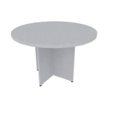 Mesa de Jantar Redonda Anne Cinza/Cristal - Bramov Móveis