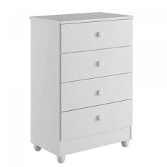 Quarto de Bebê Completo 1 Berço Mini Cama com Colchão Life 1 Cômoda Soft Life Tigus Baby Branco