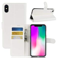Capa para iPhone XS Plus Carteira de Couro Flip Capa para iPhone XS Plus Capa de Proteção de Telefone Capa com Design Simplificado