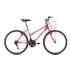 Bicicleta Houston Foxer Maori V-brake Rosa Pink 26" 21V-Feminino