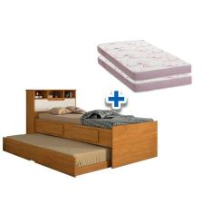 Colchão Solteiro Physical Ortobom (2un) + Bicama Ravena Cinamomo/Off White